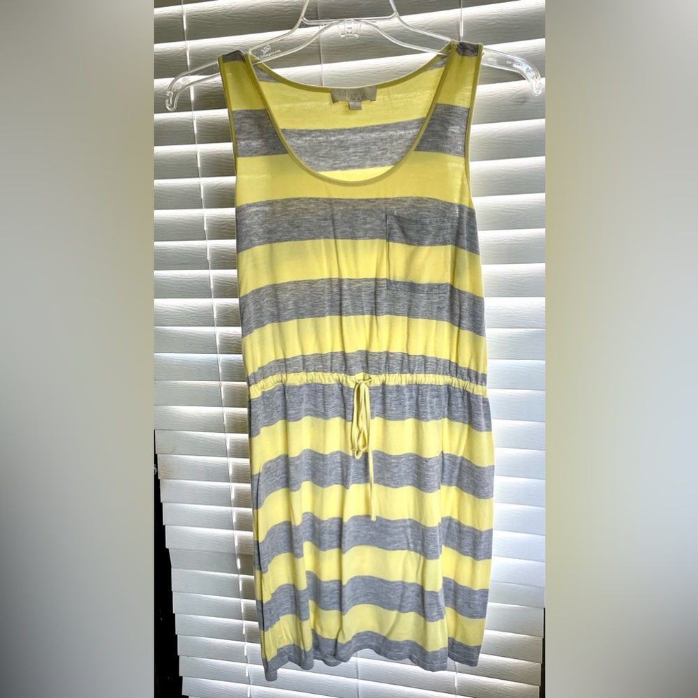 Olive Oak Womens Tank Dress Multicolor Stripe Sleeveless Scoop Neck Strap Size M - Picture 1 of 10